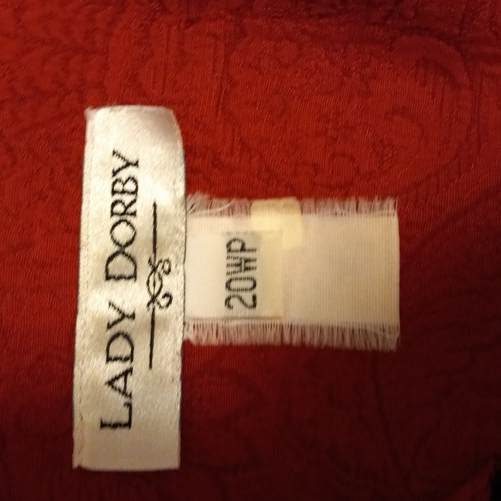Lady Dorby Burgandy Jacket and Sleeveless Dress Size 20WP - Picture 4 of 4